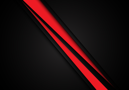 Abstract red line slash speed overlap on black design modern futuristic background vector illustration.のイラスト素材