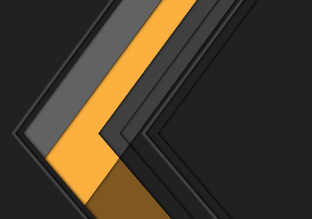 Abstract yellow grey arrow polygon direction design modern futuristic background vector illustration.のイラスト素材