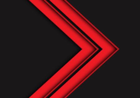 Abstract red arrow direction on dark grey design modern futuristic vector illustration.
