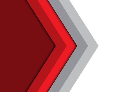 Abstract red grey arrow direction isolated design modern futuristic background vector illustration.のイラスト素材
