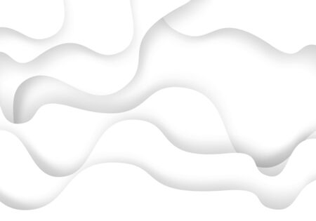 Abstract white curve paper cut overlap 3D decoration background vector illustration.のイラスト素材