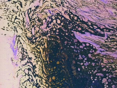 Abstract images from acrylic paint splashed onto canvas background images.