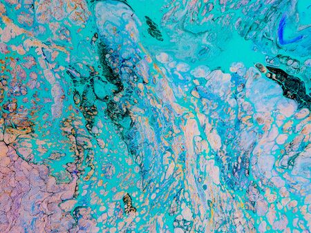 Abstract images from acrylic paint splashed onto canvas background images.の写真素材