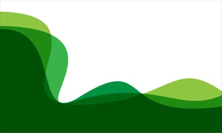 Abstract green tone curve wave on white blank space design modern background vector illustration.のイラスト素材