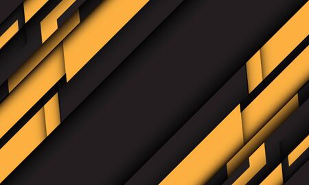 Abstract yellow grey geometric black futuristic design modern technology background vector illustration.のイラスト素材