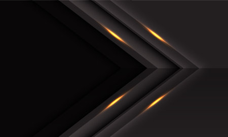 Abstract grey gold light arrow direction with blank space design modern luxury futuristic background vector illustration.のイラスト素材