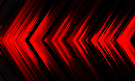 Abstract red light arrow direction speed power pattern on black design modern futuristic technology...
