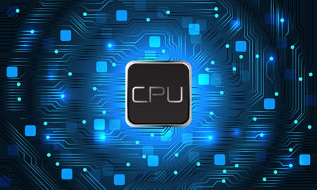 Abstract blue mainboard computer design modern futuristic technology background vector illustration.