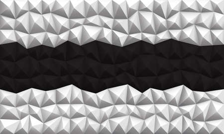 Abstract black white polygon geometric triangle vector background illustration.のイラスト素材