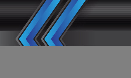 Abstract double blue arrow direction on grey lines pattern technology futuristic design creative background vector illustration.のイラスト素材