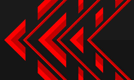 Abstract red arrow geometric direction on grey design modern futuristic background vector illustration.のイラスト素材
