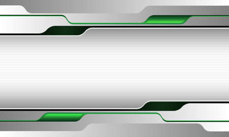 Abstract white grey green line cyber futuristic technology creative design modern vector illustration.のイラスト素材
