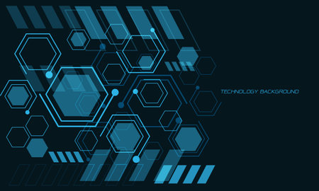 Abstract technology geometric blue line with blank space design modern futuristic background vector illustration.のイラスト素材