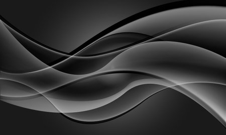 Abstract glass curve wave overlap on grey design modern luxury futuristic creative background vector illustration.のイラスト素材