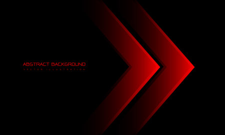 Abstract twin red arrow direction geometric on black blank space design modern luxury technology futuristic creative background vector illustration.のイラスト素材