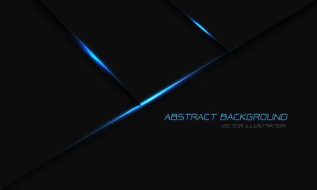 Abstract dark grey metallic blue light geometric with simple text design modern luxury futuristic background vector illustration.のイラスト素材