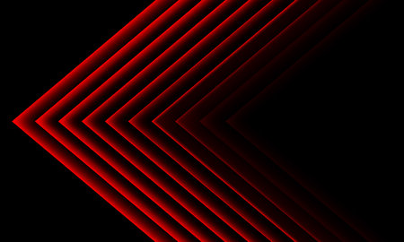 Abstract red light arrow direction on black design modern futuristic background vector illustration.のイラスト素材