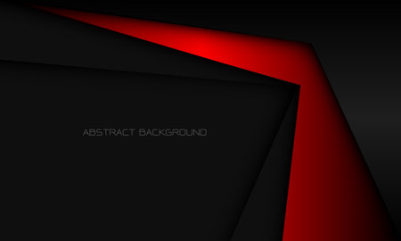 Abstract red arrow direction grey metallic black shadow geometric luxury design modern futuristic technology background vector illustration.のイラスト素材