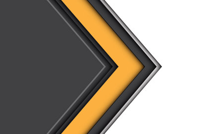 Abstract yellow grey arrow direction geometric grey white blank space design modern futuristic background vector illustration.のイラスト素材