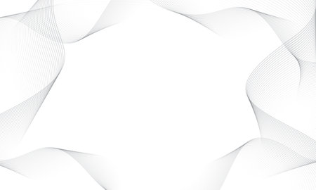 Abstract grey line wave curve on white design modern luxury technology futuristic background vector illustration.のイラスト素材