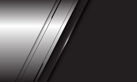 Abstract silver black line slash on grey blank space design modern futuristic technology background vector illustration.のイラスト素材