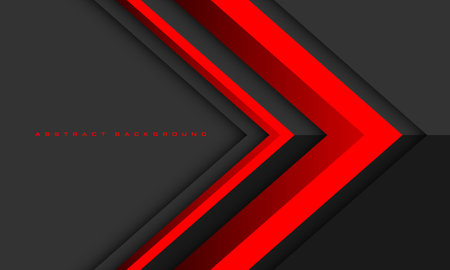 Abstract red arrow direction geometric on black design modern futuristic creative background vector illustration.のイラスト素材