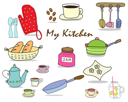 Kitchen setのイラスト素材