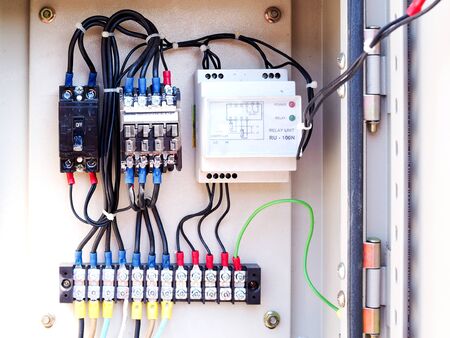 Electrical control system cabinet and power converters.
