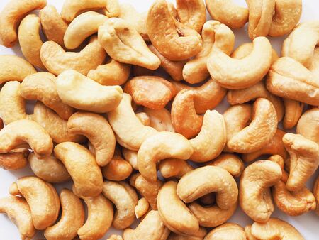 wallpaper background with dried cashew nut.の写真素材