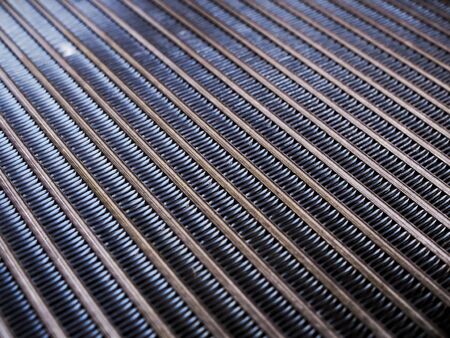 close-up of Condenser coil in car. air conditioning automobile system