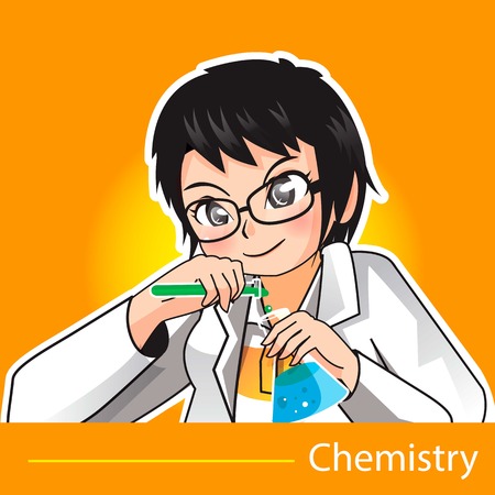 Chemistry Girlのイラスト素材