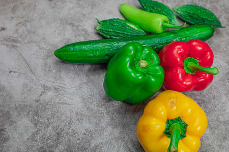 Sweet bell pepper and 
Bitter gourd, refreshing to eat.