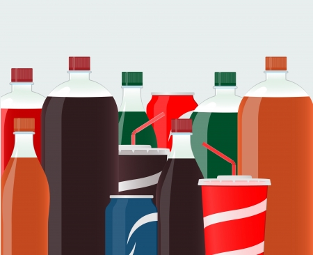 Detailed Soda Containersのイラスト素材