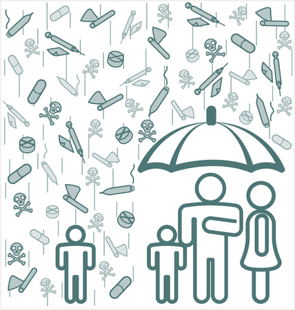 Drugs and Parental Guidanceのイラスト素材