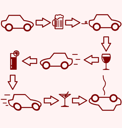 Alcohol and Drivingのイラスト素材