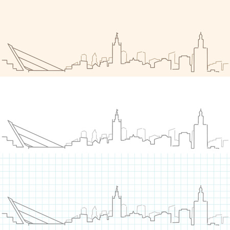 Seville Hand Drawn Skylineのイラスト素材