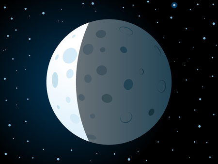 Lunar eclipse scene.のイラスト素材