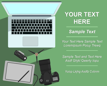 Photography and Photo Editing Online Teaching and Learningのイラスト素材