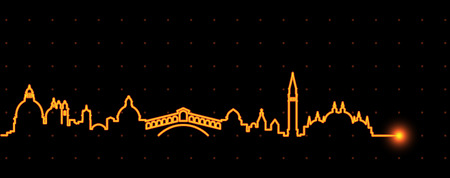 Venice Light Streak Skylineのイラスト素材