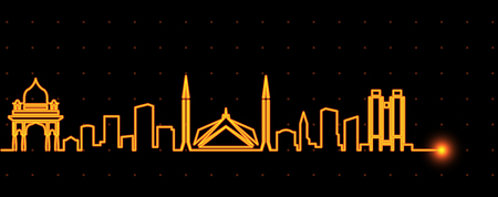 Islamabad Light Streak Skylineのイラスト素材