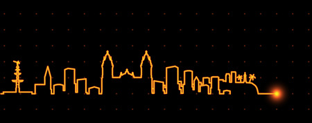 Lima Light Streak Skylineのイラスト素材