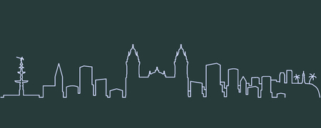 Lima Single Line Skylineのイラスト素材