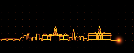 Cambridge Light Streak Skylineのイラスト素材