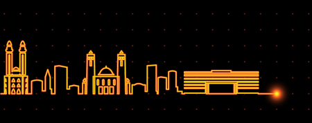 Dakar Light Streak Skylineのイラスト素材