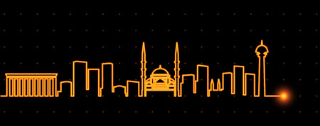 Ankara Light Streak Skylineのイラスト素材