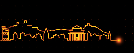 San Marino Light Streak Skylineのイラスト素材