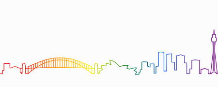 Sydney Gay-Friendly Skylineのイラスト素材