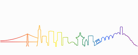 San Francisco Gay-Friendly Skylineのイラスト素材