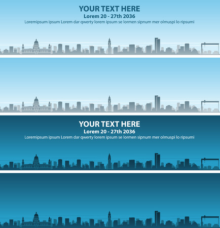 Belfast Skyline Event Bannerのイラスト素材