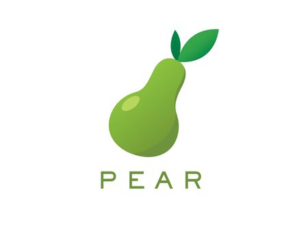 Pear Logo and Text for Designsのイラスト素材